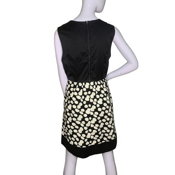 Anthropologie Leifnotes Dress Tan with Black Polka Dot Sleeveless Full L… - Picture 5 of 15